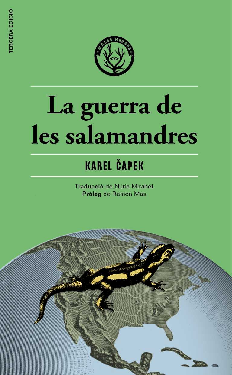 Coberta del llibre | La guerra de les salamandres (3a edició) de Karel Čapek de la Editorial Males Herbes